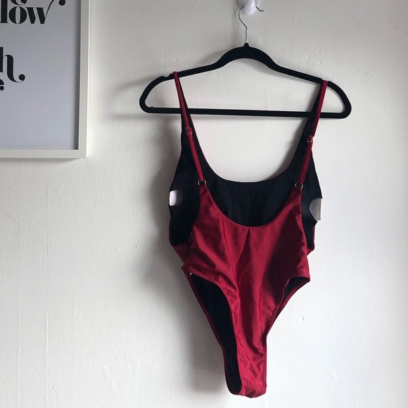 Red One Piece Swimsuit - Picture 2 of 3